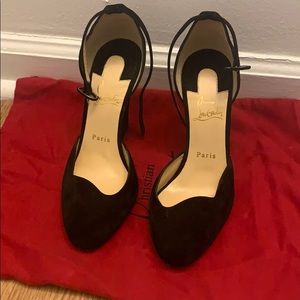 Suede Louboutin Mary Jane Heel